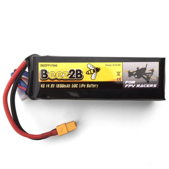 Batterie Lipo 4S 14.8v 1800mAh 50C pour FPV racer