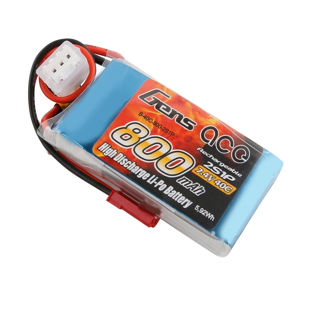 Gens ace Batterie LiPo 2S 7.4V 800mah 40C(JST)