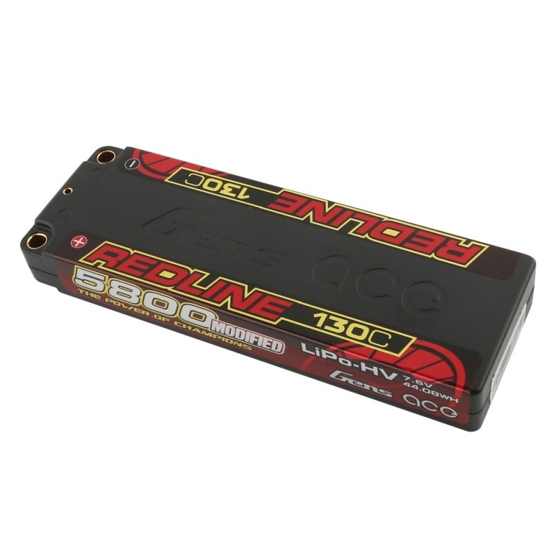 Gens ace Batterie LiPo 2S HV 7.6V 130C 5800mah (5mm)