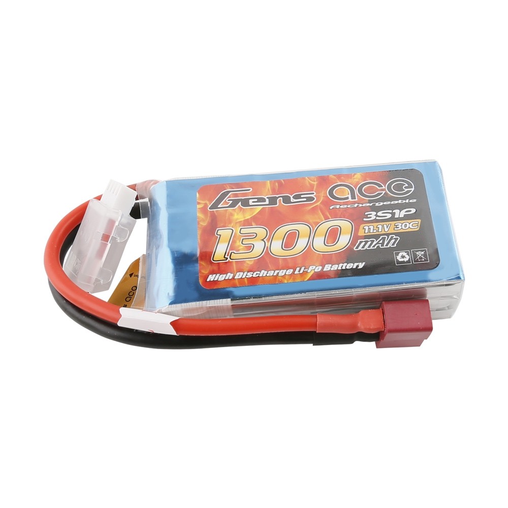 Gens ace Batterie LiPo 3S 11.1V-1300-30C(Deans) 76x37x24mm 115g