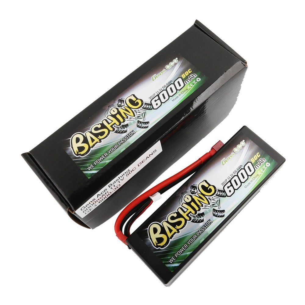 Gens ace Batterie LiPo 3S 11.1V-6000-50C(Deans) 139x46x40mm 395g