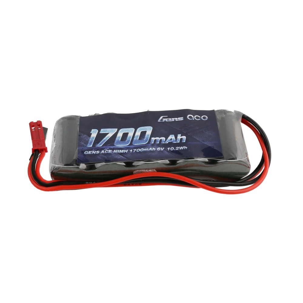 Gens ace Batterie Rx NiMh 6.0V 1700Mah (Dual JR-JST) 125g - Straight