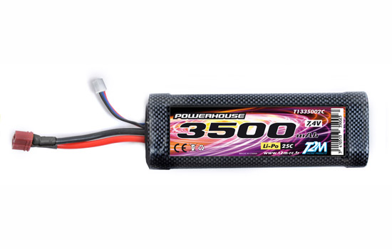 T2M Batterie Accu Lipo 7.4V 3500mAh 25C