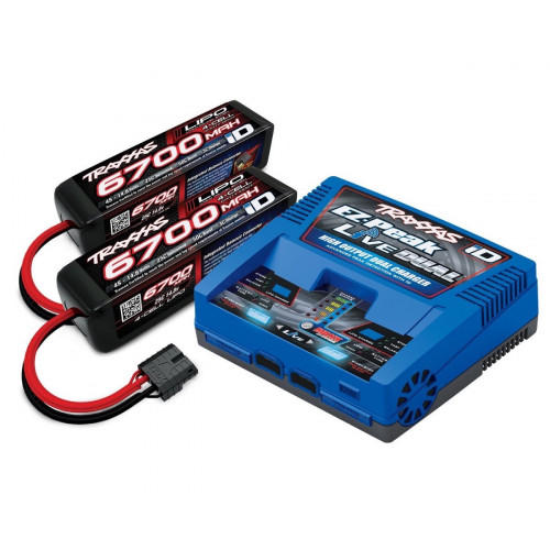 Traxxas Pack Chargeur 2973G + 2 Lipo 4S 6700mah