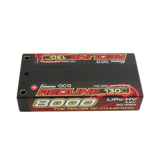 Gens ace Batterie LiPo 1S HV 3.8V-8000-130C(5mm) 93x47x18.5mm 150g
