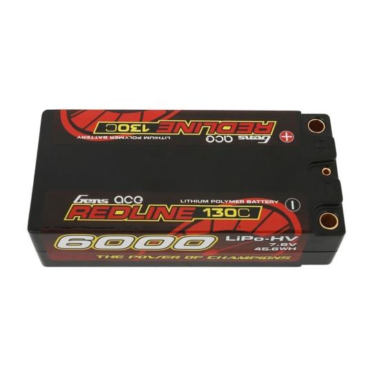 Gens ace Batterie LiPo 2S HV 7.6V-130C-6000 (5mm) 97x48x26mm 220g