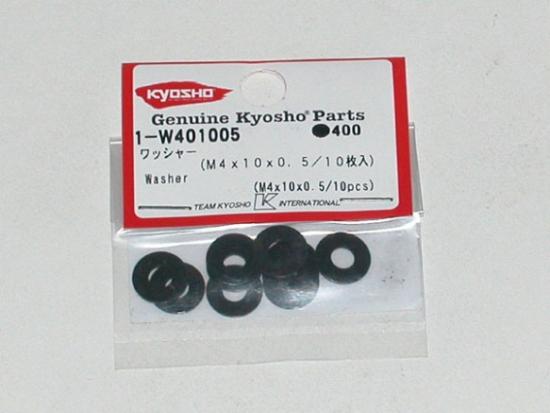 Kyosho Rondelles 4x10x0.5mm 10pcs - K.1-W401005