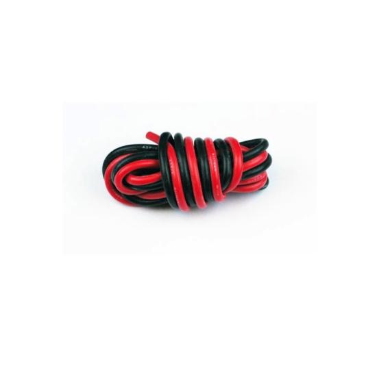 Fils silicone AWG14 / 2.12mm2 Rouge+Noir 20cm