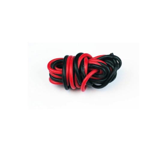Fils silicone AWG16 / 1.32mm2 Rouge+Noir 20cm