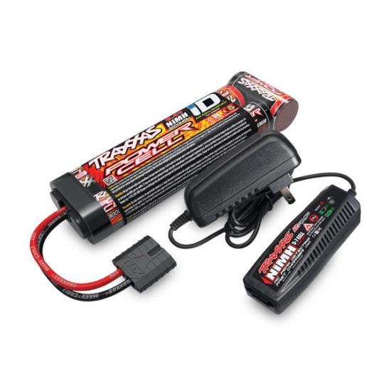 Traxxas Pack Chargeur 2969G + 1 Batterie NIMH 8,4V 3000MAH 2923X