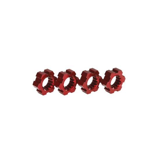 Traxxas hexagones roues alu rouge 4pcs 1/5 TRX7756R