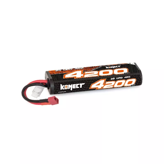 Konect Batterie lipo 4200mah 7.4v 40c 2s1p 31wh (round case dean)