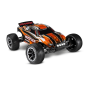 Traxxas Rustler 4x2 Brushed 1/10 Led + accus/ chargeur Couleur : Orange